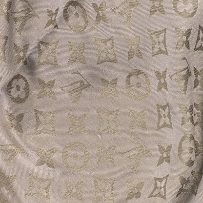 Louis Vuitton Monogram Silk Wool Shine Shawl Charcoal Greige 7 of 7