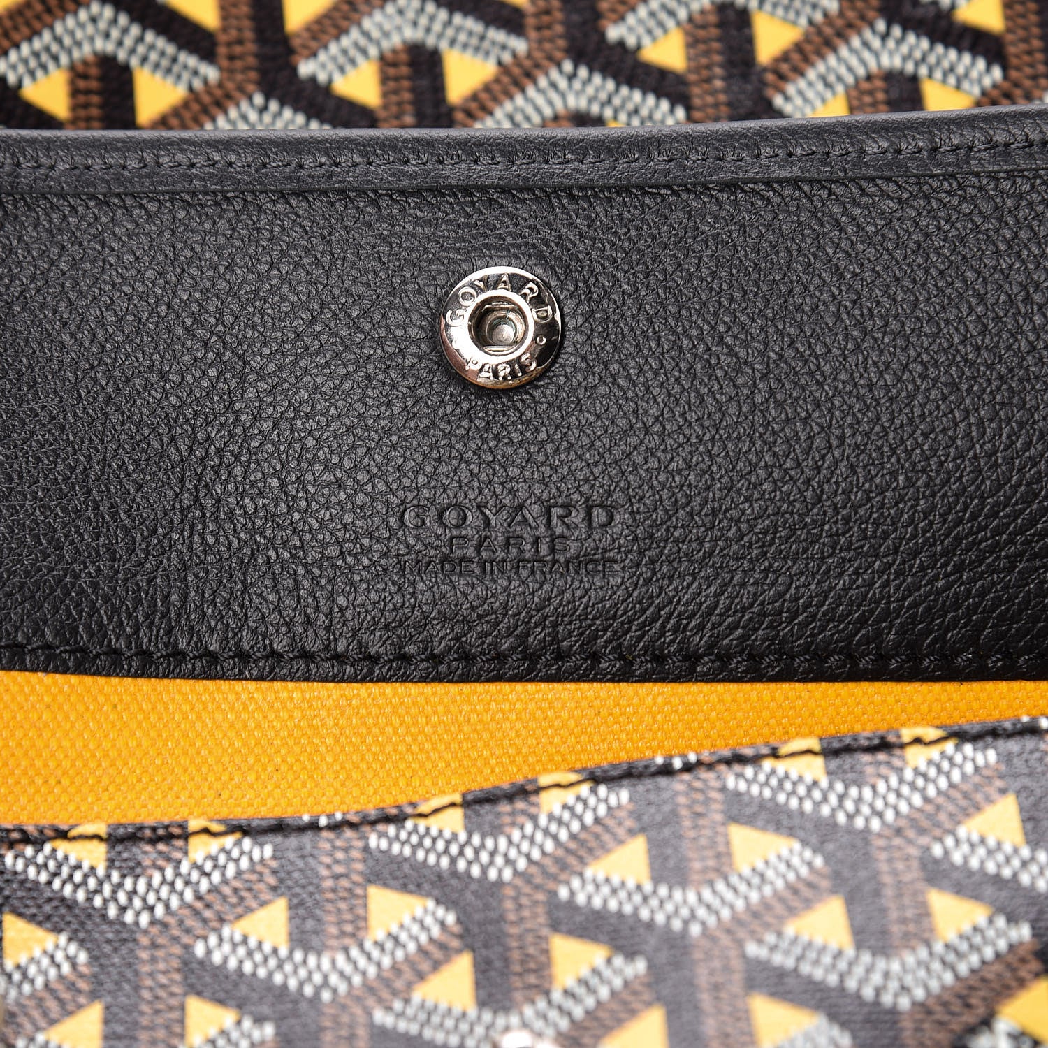 Goyard Goyardine Saint Louis Claire Voie GM Black Yellow 9 of 12
