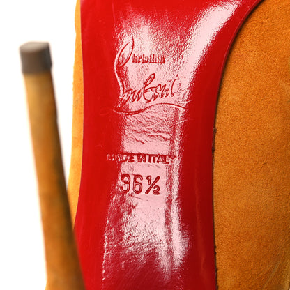 Christian Louboutin Veau Velours Pigalle Follies 100 Pumps 36.5 Full Moon 6 of 10