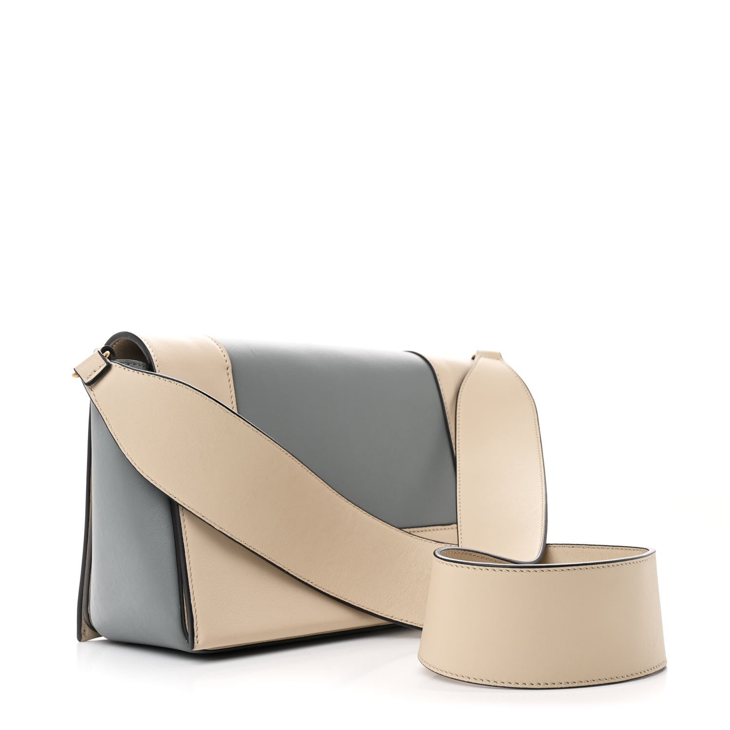 Celine Shiny Smooth Calfskin Medium Frame Shoulder Bag Grege Storm 3 of 12