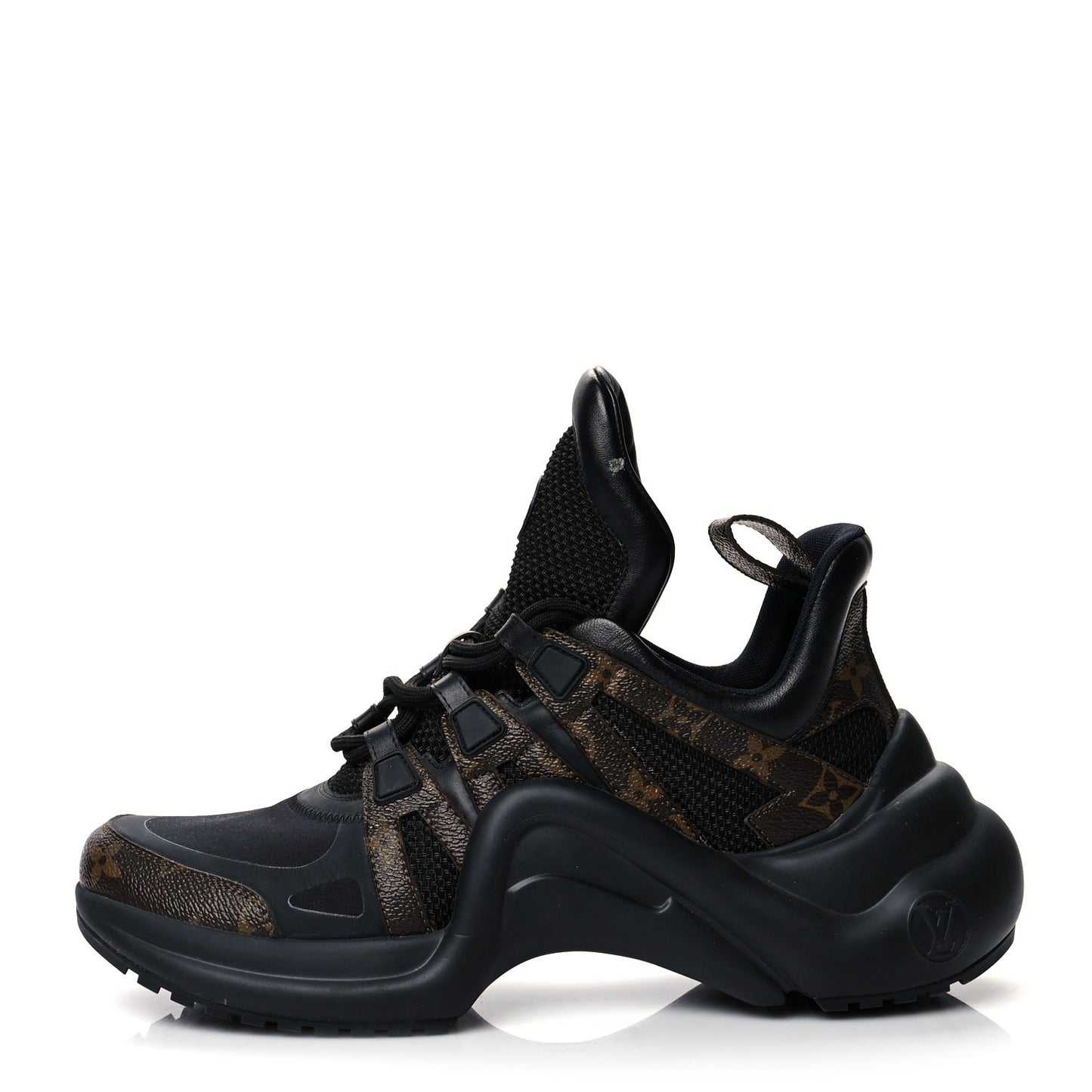 Calfskin Patent Monogram LV Archlight Sneakers 41 Black