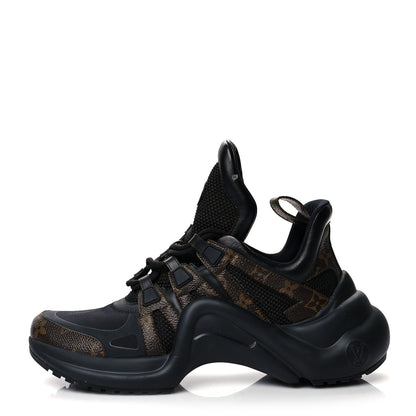 Louis Vuitton Calfskin Patent Monogram LV Archlight Sneakers 41 Black 1 of 8