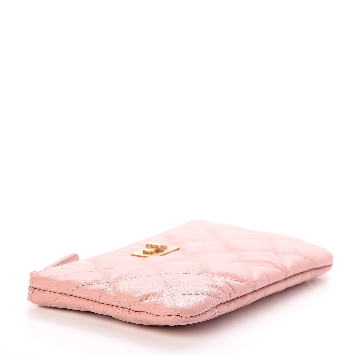 Chanel Aged Calfskin Quilted Small Reissue Cosmetic Case Pink 4 of 8