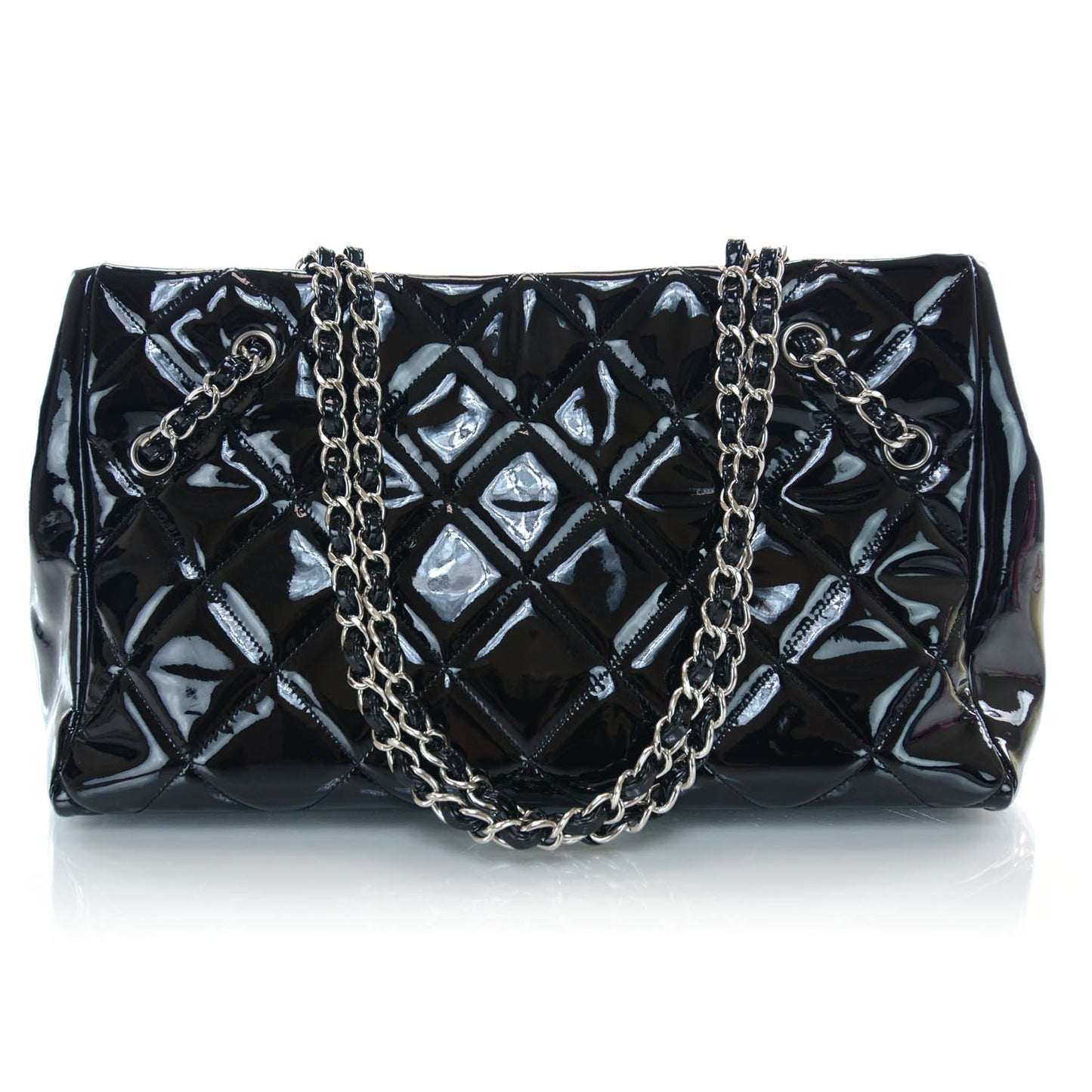 Patent Medium Cells Tote Black