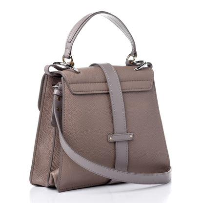 Chloe Shiny Grained Calfskin Medium Aby Day Shoulder Bag Motty Grey 4 of 12