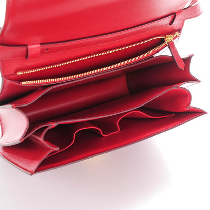 Celine Smooth Calfskin Medium Classic Box Flap Bag Red 5 of 8