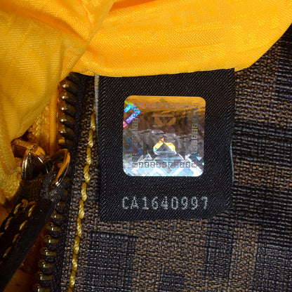 Fendi Zucca Spalmati Small Roll Tote Tobacco Giallo 8 of 10