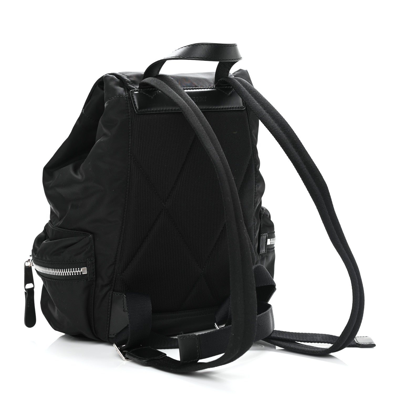 Burberry Nylon Logo Print Medium Rucksack Backpack Black 3 of 11