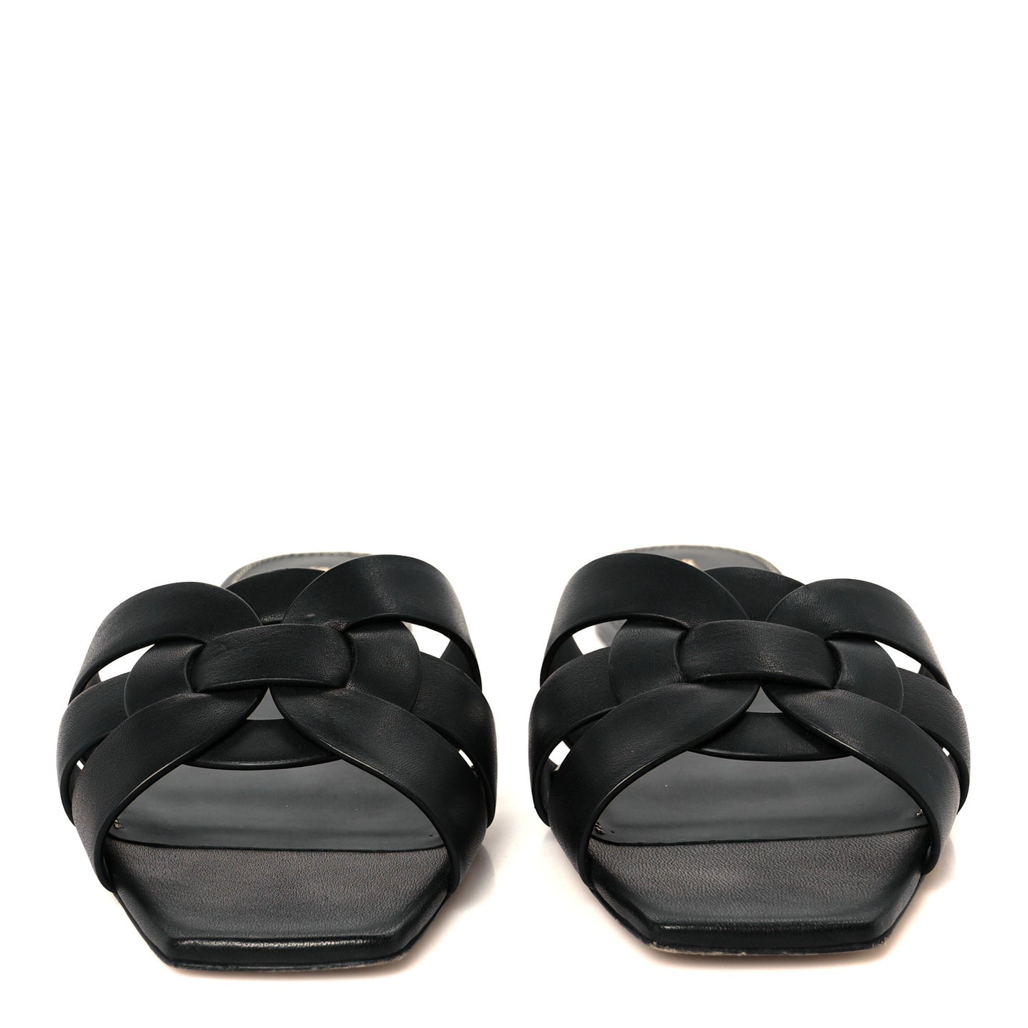 Calfskin Tribute 05 Slide Sandals 37.5 Black