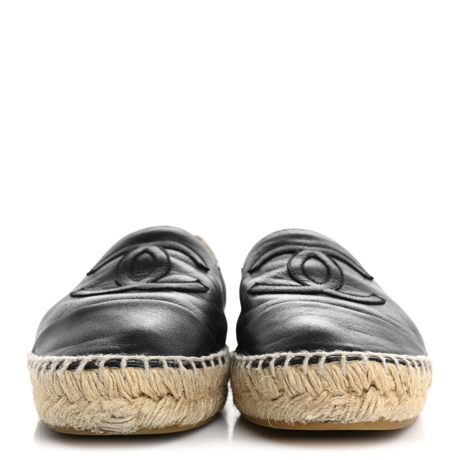 Chanel Lambskin CC Espadrilles 37 Black 2 of 13