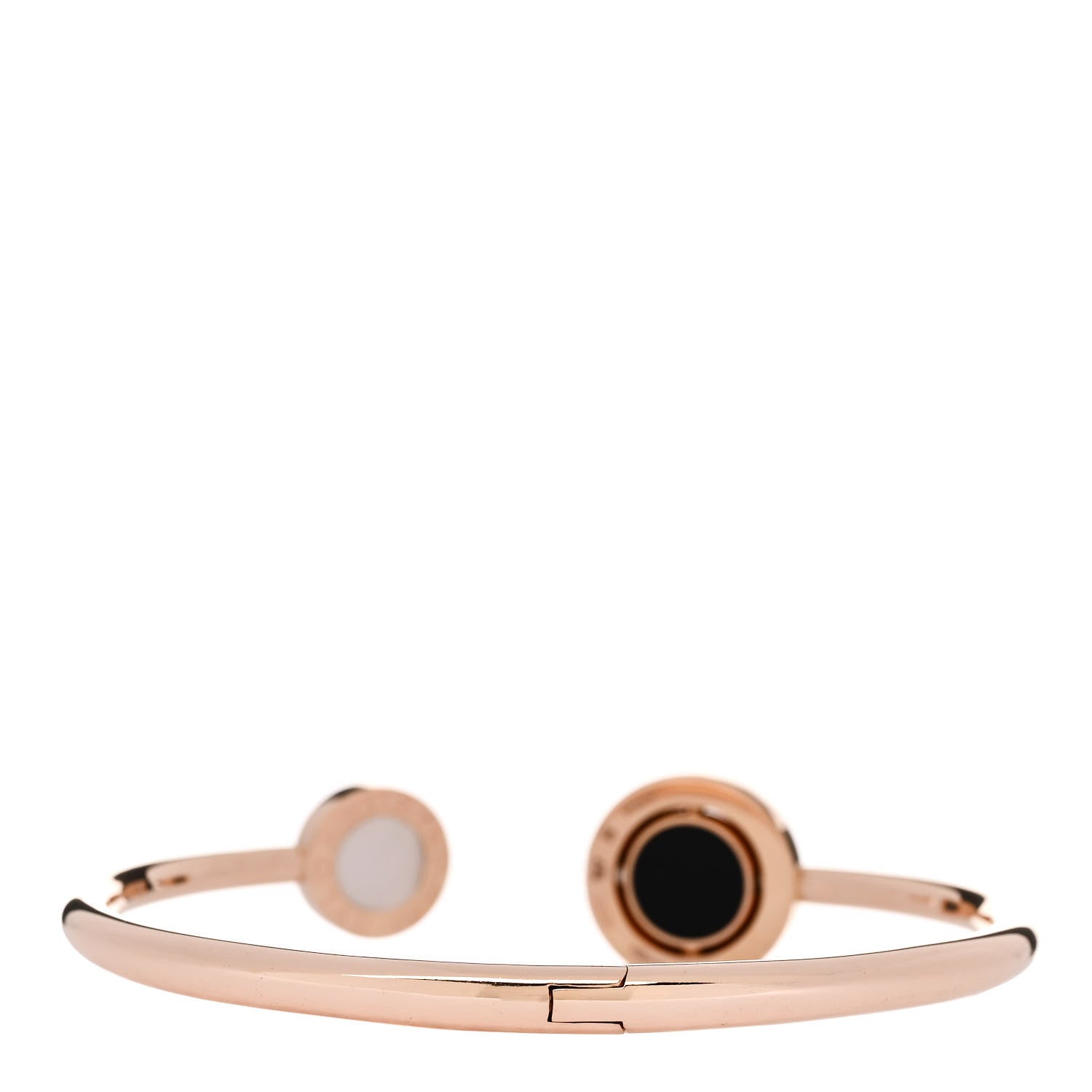 Bulgari 18K Rose Gold Mother of Pearl Malachite Black Onyx BVLGARI BVLGARI Flip Cuff Bracelet S 3 of 6