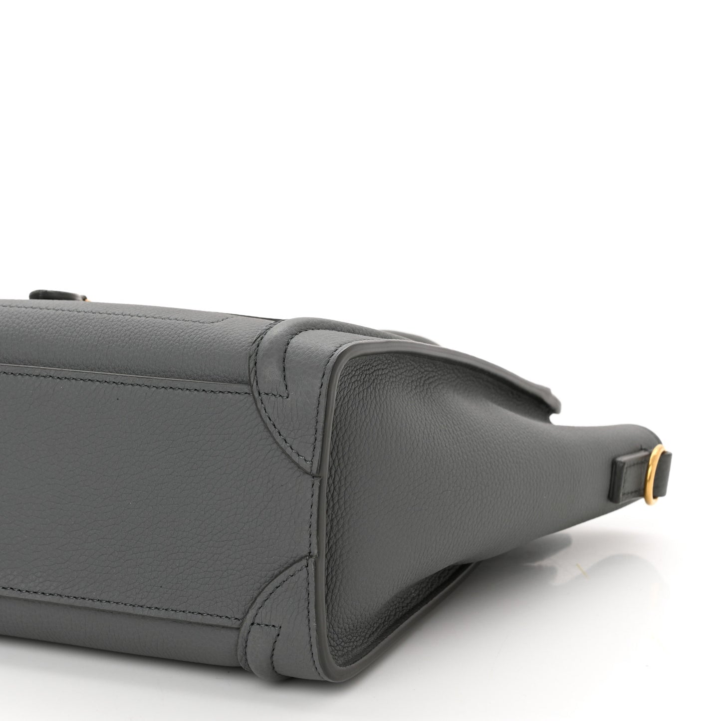 Baby Drummed Calfskin Nano Luggage Kohl