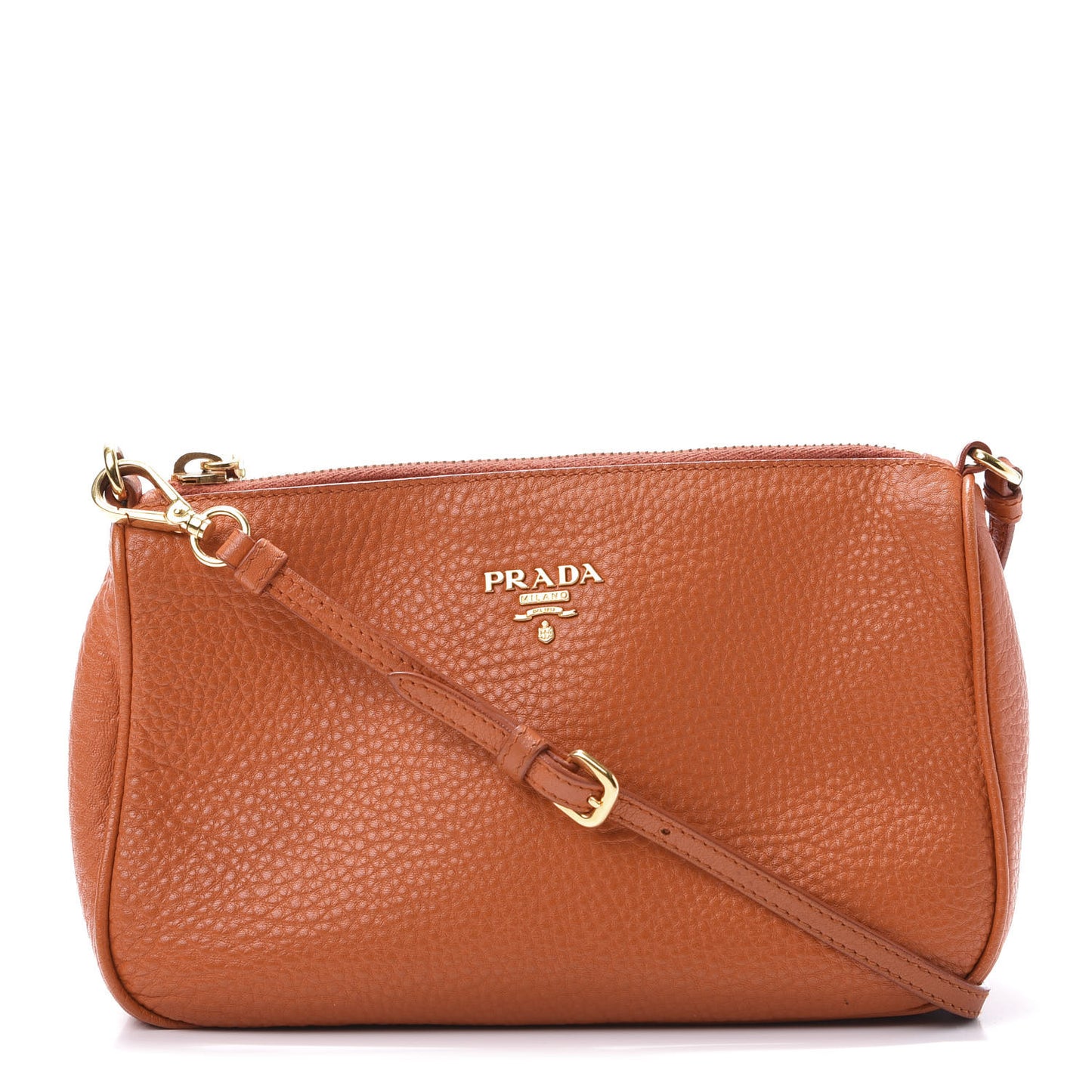 Vitello Daino Shoulder Bag Papaya