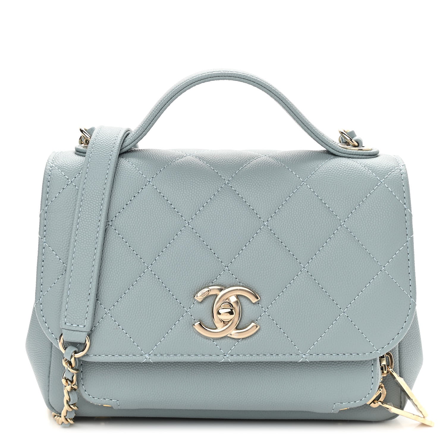 Chanel Caviar Quilted Small Business Affinity Flap Blue 1 of 10