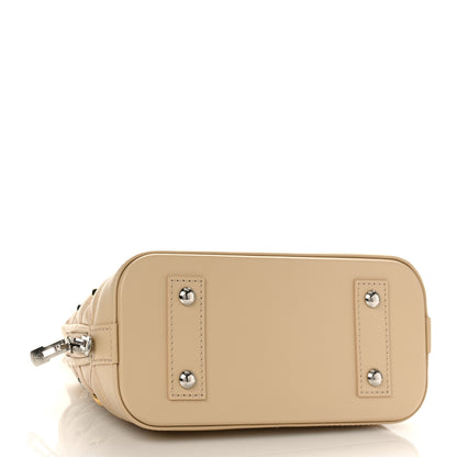 Louis Vuitton Lambskin Quilted Studded Alma BB Beige 4 of 8