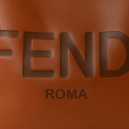 Fendi Vitello King Plexiglass Large Fendi Sunshine Shopper Tote Cuoio 8 of 11