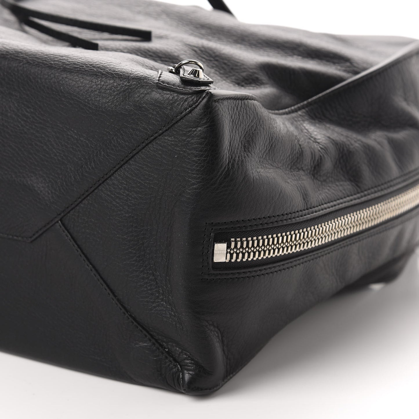 Supple Calfskin Papier A4 Zip Around Tote Black