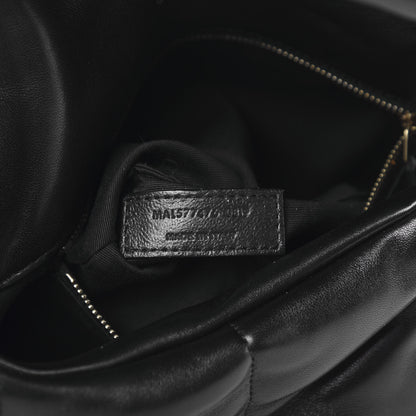 Saint Laurent Lambskin Quilted Small Loulou Puffer Monogram Chain Satchel Black 6 of 10