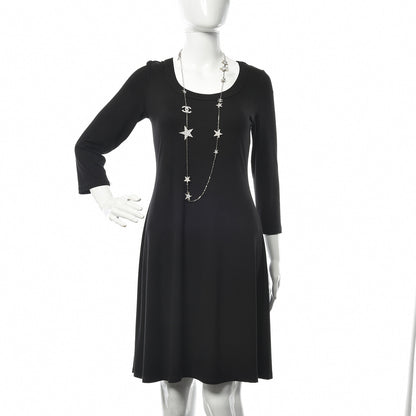 Chanel Crystal Star CC Long Necklace Silver 2 of 4