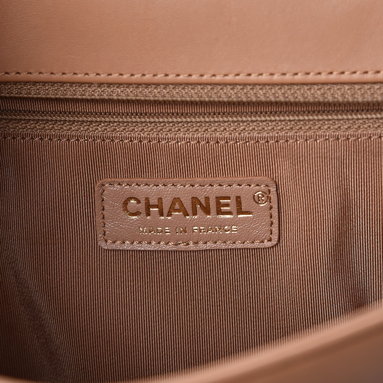 Chanel Calfskin Quilted New Medium Boy Flap Dark Beige 8 of 9