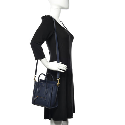 Celine Smooth Calfskin Nano Luggage Ink 2 of 13