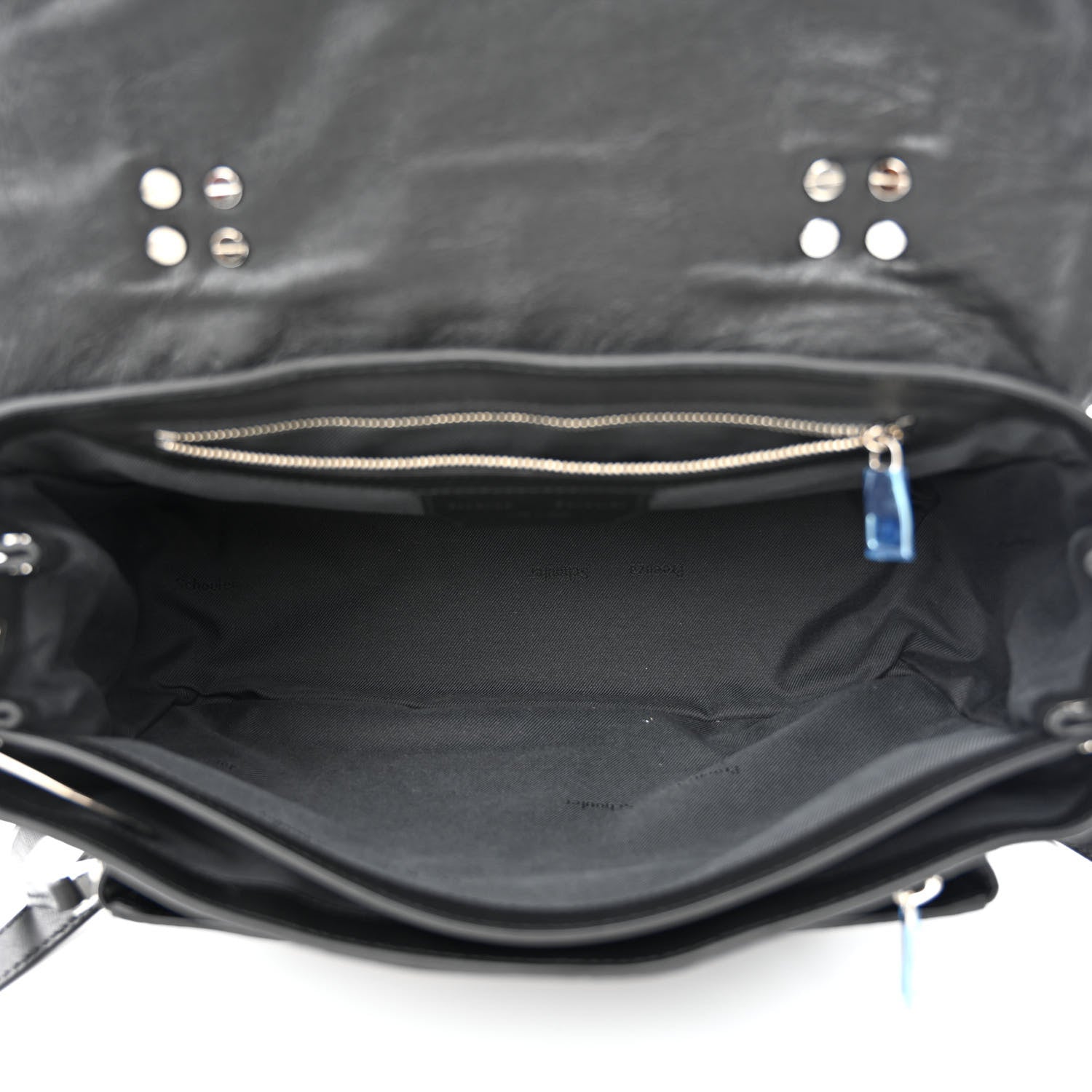 Proenza Schouler Lambskin Medium PS1 Plus Zip Satchel Black 5 of 9