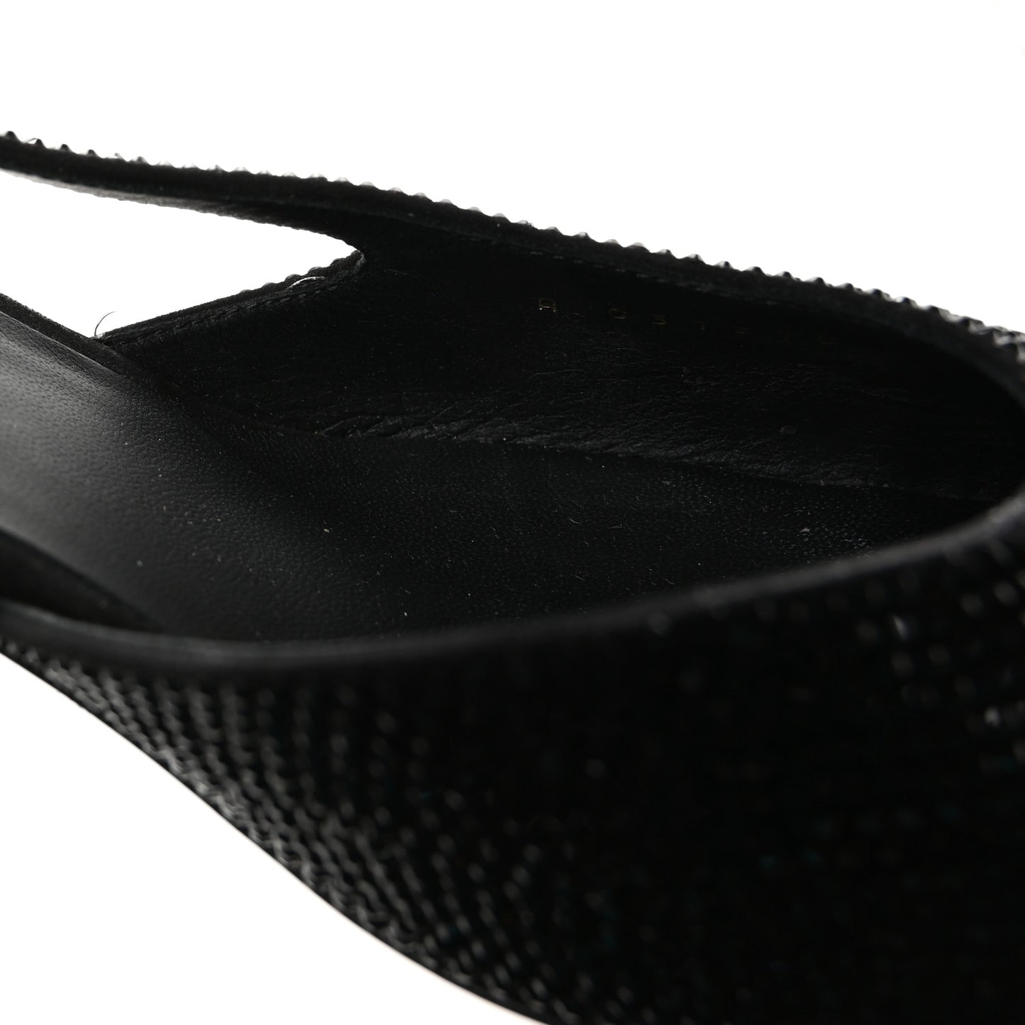 Strass Grosgrain Cap Toe CC Slingback Pumps 39 Black