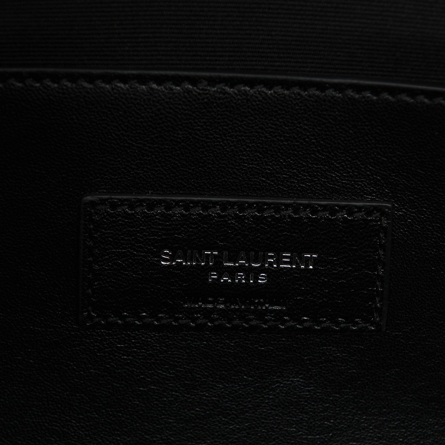 Calfskin Crocodile Embossed Medium West Hollywood Monogram Fold-Over Black