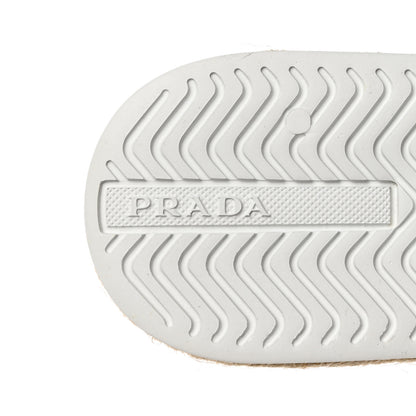 Prada Canvas Gabardine Espadrille 45mm Platform Sneakers 38.5 Militare 9 of 10