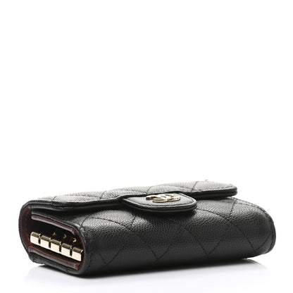 Chanel Caviar Quilted Classic 4 Key Holder Wallet Black 4 of 12