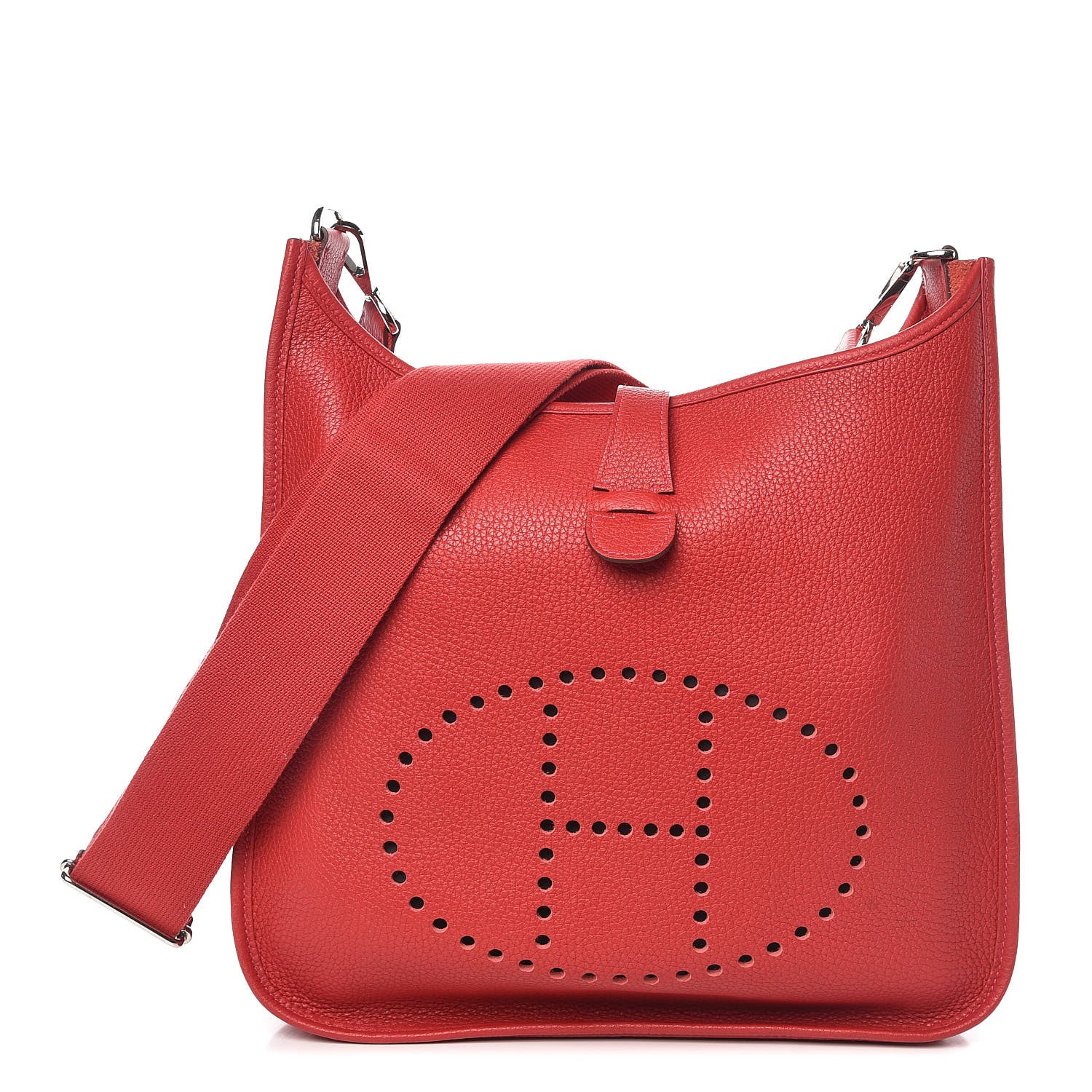 Hermes Taurillon Clemence Evelyne III GM Rouge Casaque 1 of 10
