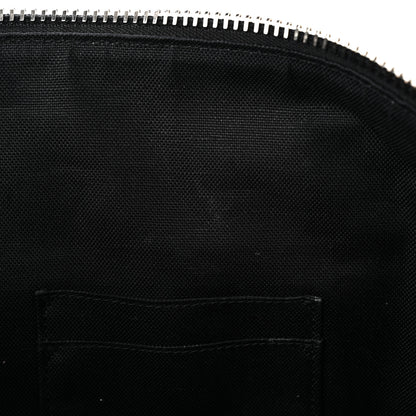 Gucci Soft GG Supreme Calfskin Web Medium Carry On Duffle Bag Black Grey 12 of 18