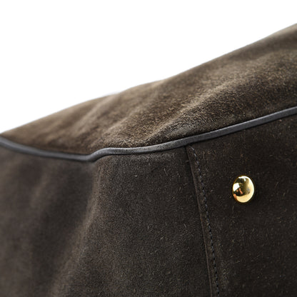 Gucci Suede Medium 1973 Top Handle Satchel Olive 11 of 19