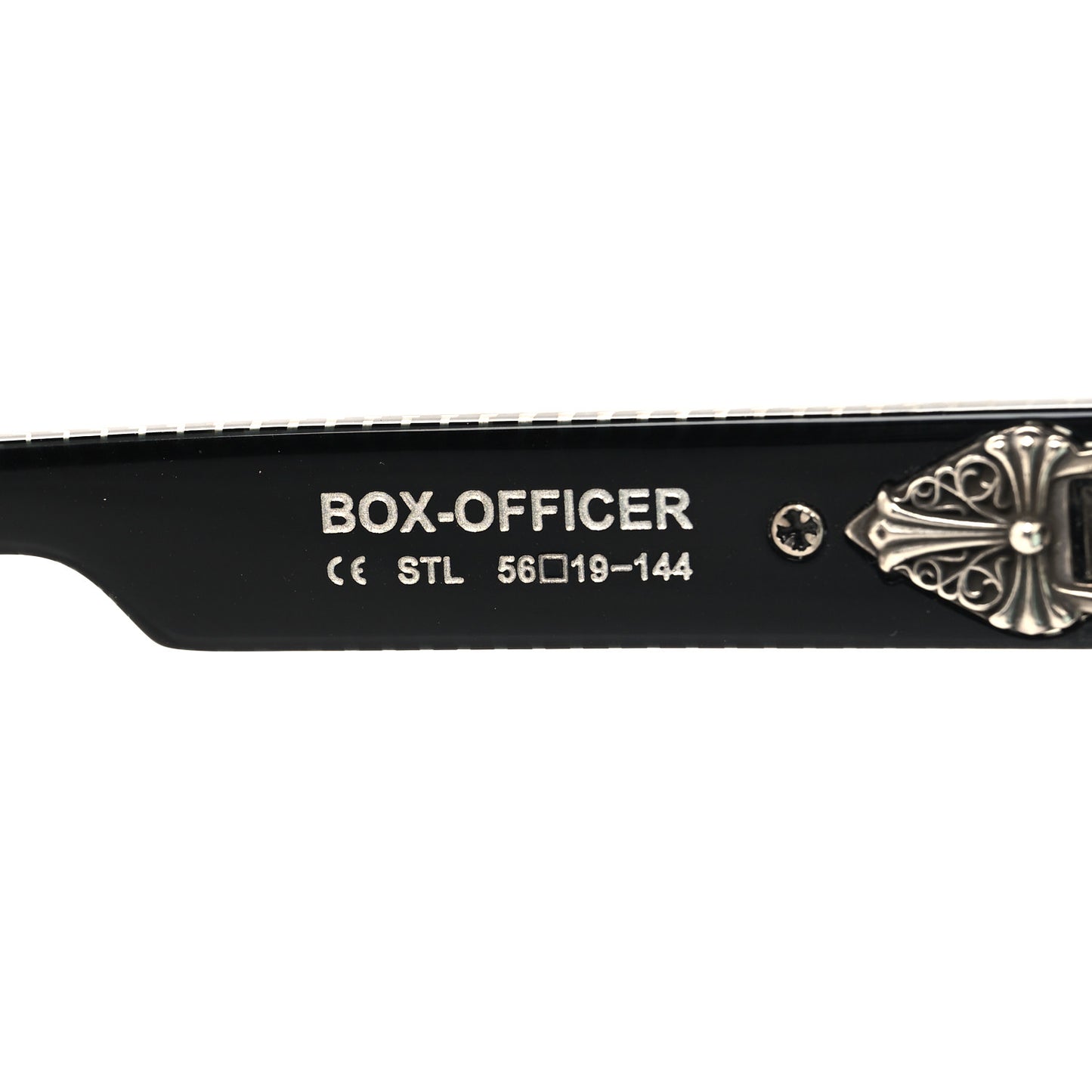Mist Blue Box Officer Sunglasses Black