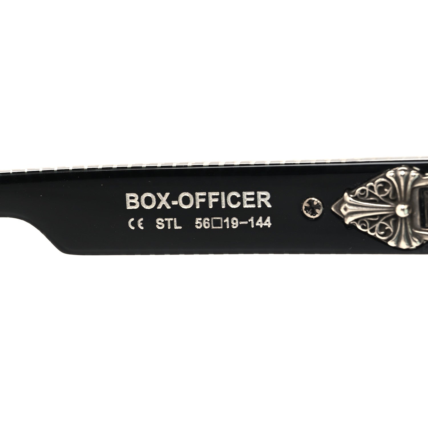 Chrome Hearts Mist Blue Box Officer Sunglasses Black 6 of 7
