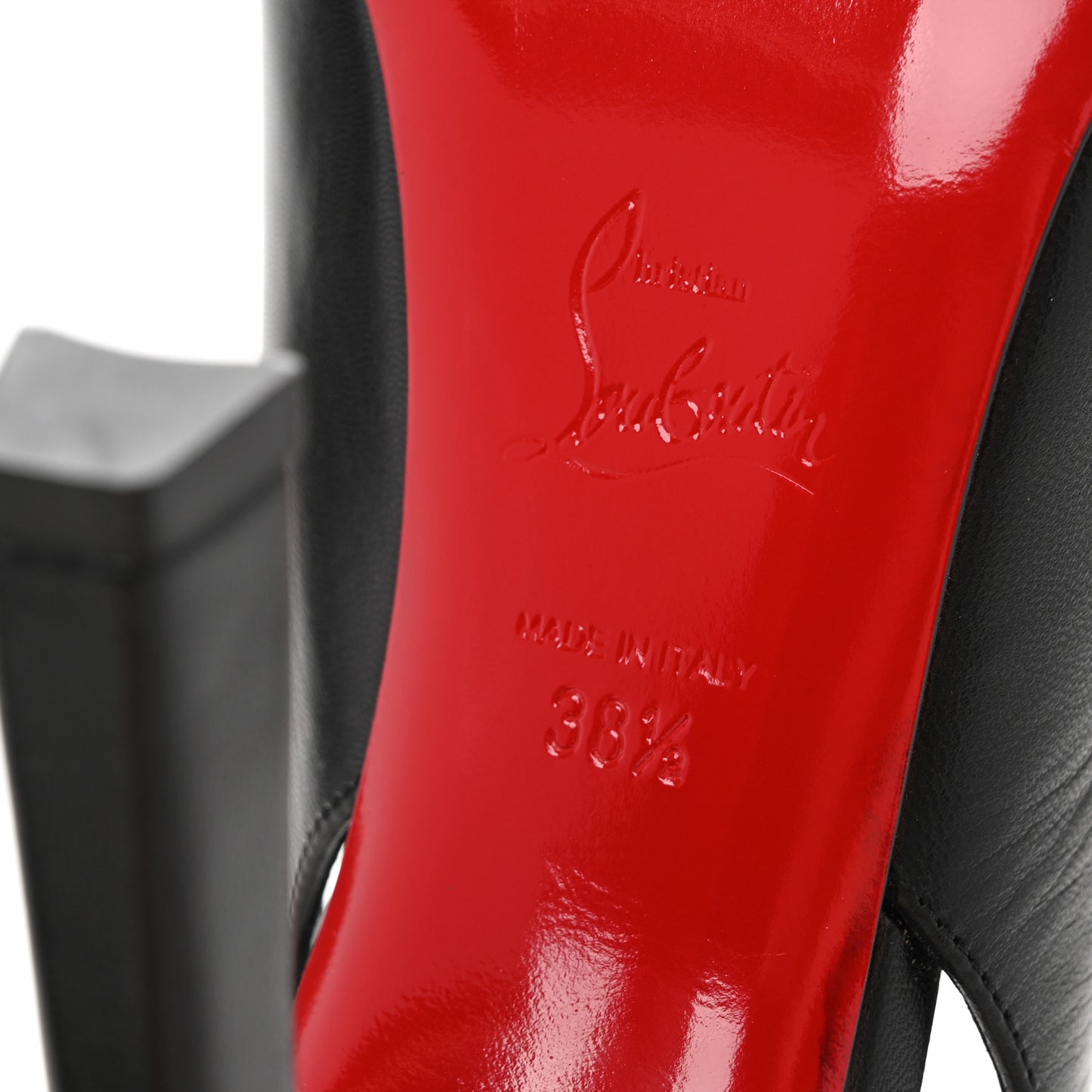 Calfskin Condora Sling 100 Pumps 38.5 Black