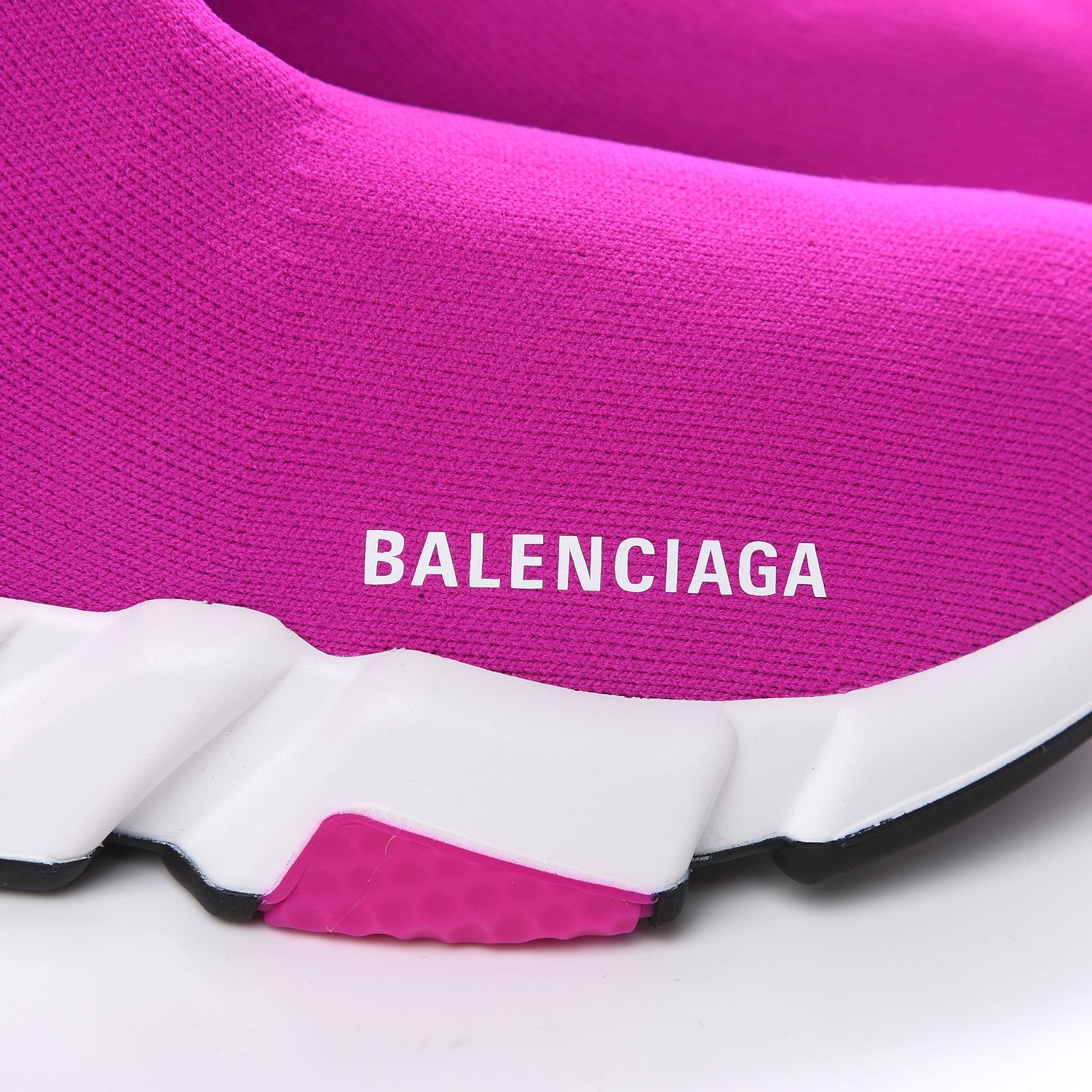 Balenciaga Neoprene Knit Womens Speed Sneakers 37 Fuchsia 6 of 9