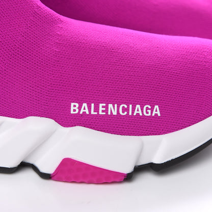 Balenciaga Neoprene Knit Womens Speed Sneakers 37 Fuchsia 6 of 9