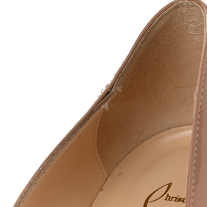 Christian Louboutin Patent Bianca 140 Pumps 37 Nude 8 of 9