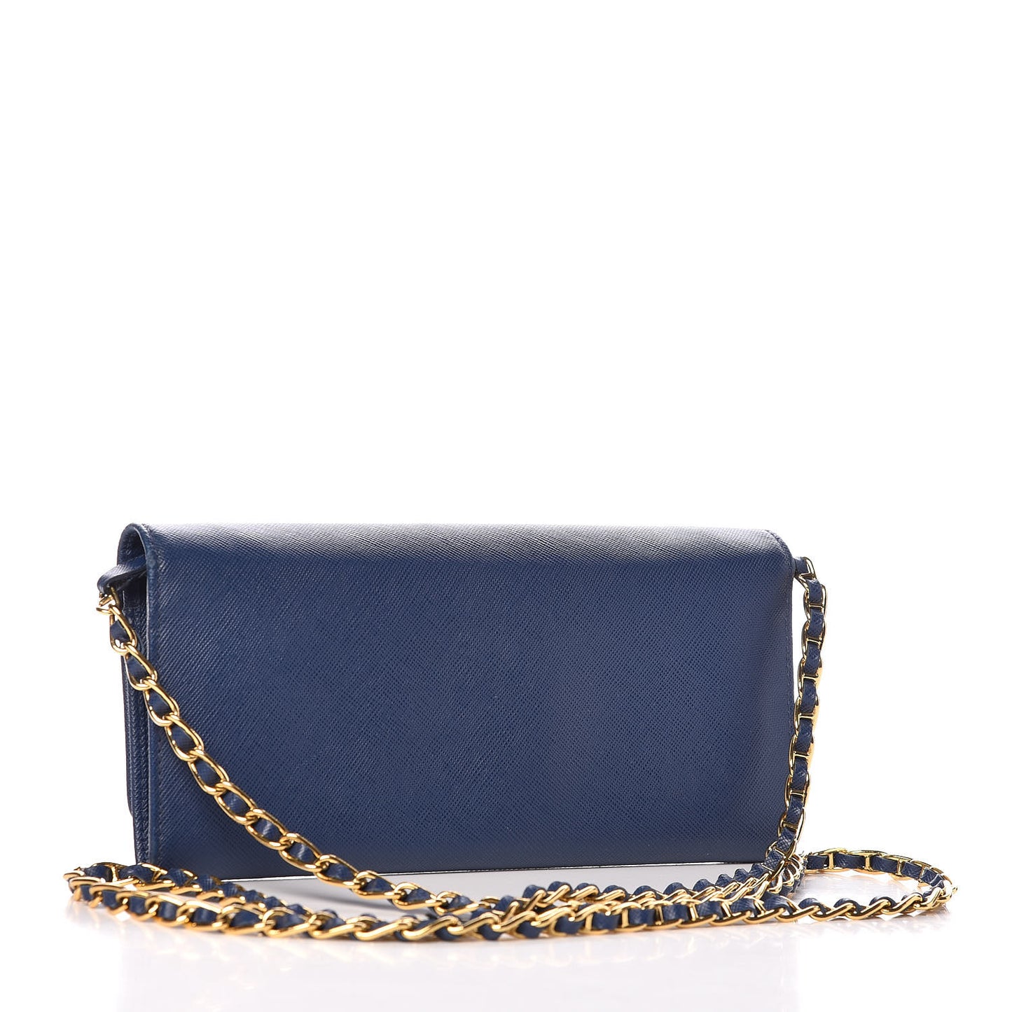Saffiano Metal Oro Chain Wallet Bleuette