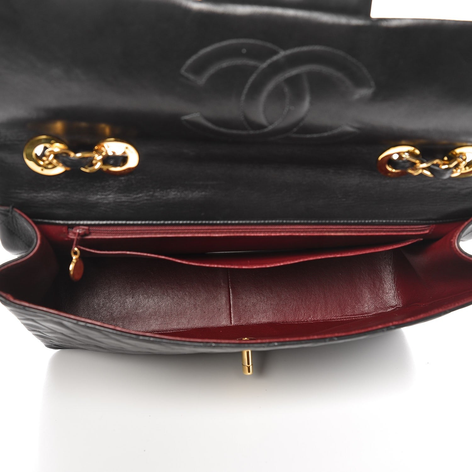 Chanel Lambskin Quilted XL Jumbo Single Flap Black 5 of 10