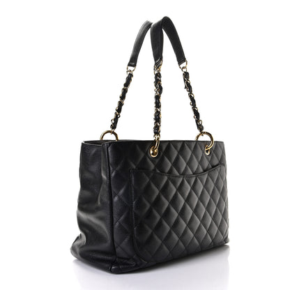 Chanel Caviar Quilted Grand Shopping Tote GST Black 3 of 8
