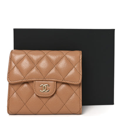 Chanel Caviar Quilted Compact Flap Wallet Brown 9 of 9