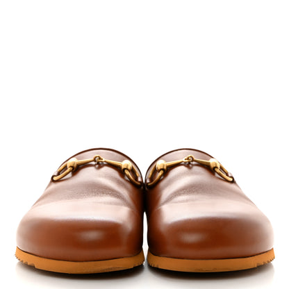 Gucci Jakarta Calfskin Womens Horsebit Slippers 36.5 Brown 2 of 10