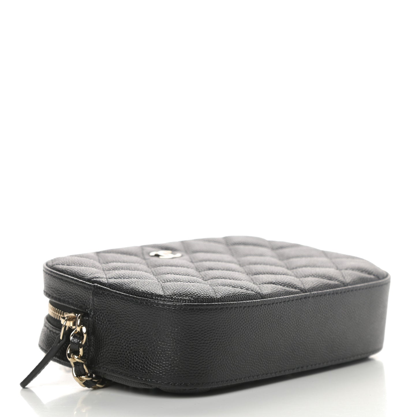 Caviar Quilted Vanity With Chain Black