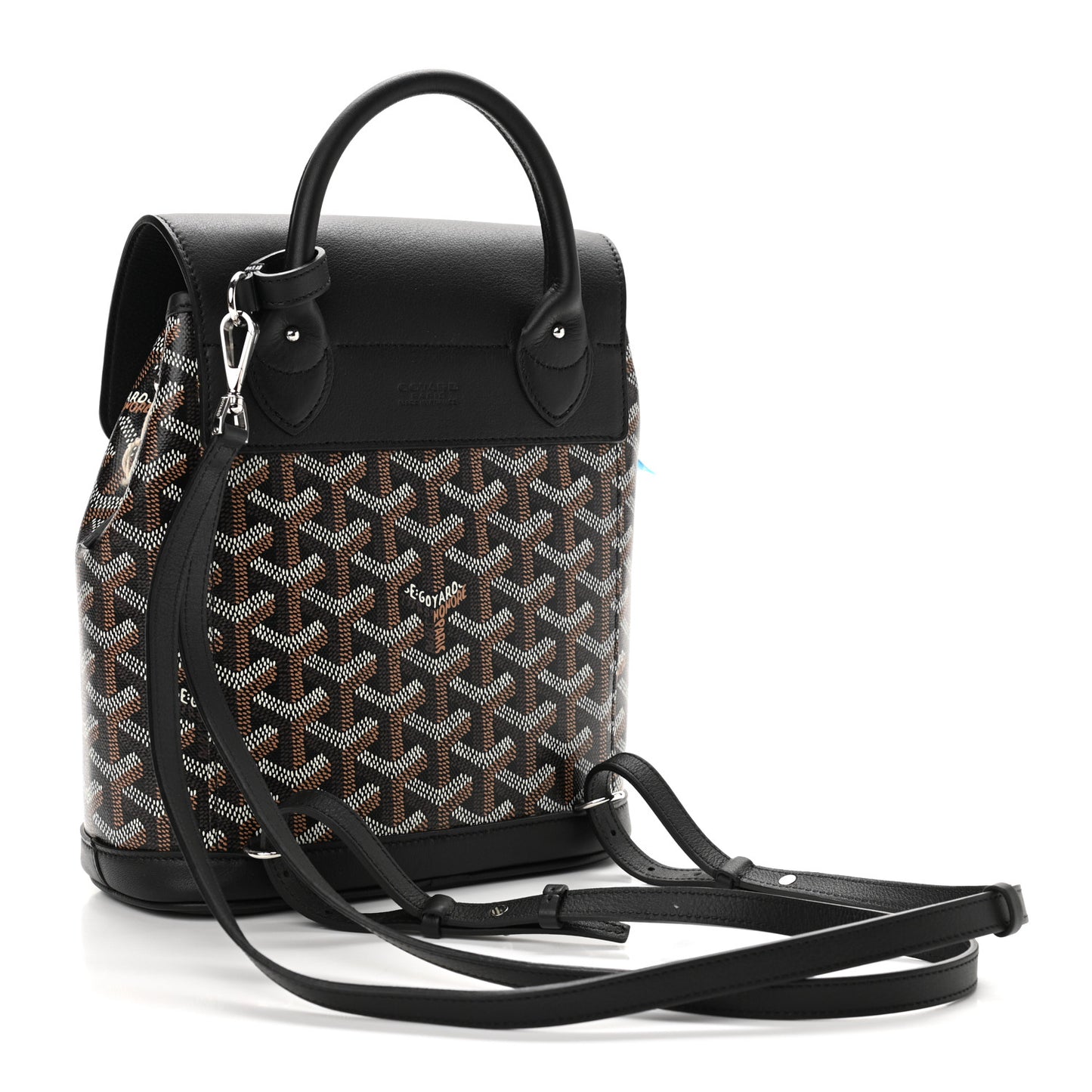 Goyardine Calfskin Mini Alpin Backpack Black