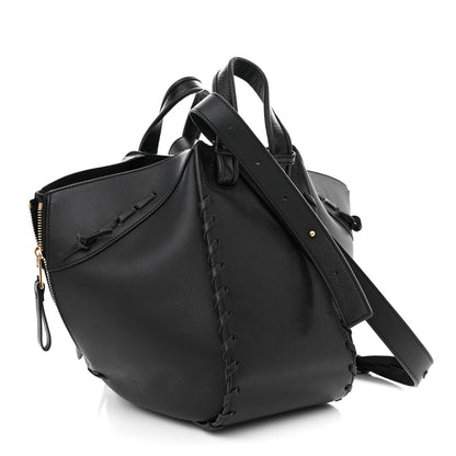Loewe Calfskin Small Whipstitch Hammock Shoulder Bag Black 3 of 11