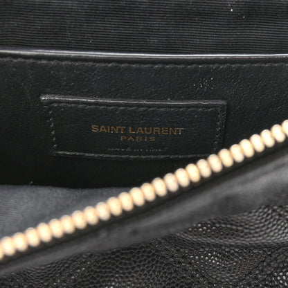 Saint Laurent Grain de Poudre Quilted 80's Vanity Bag Black 6 of 11