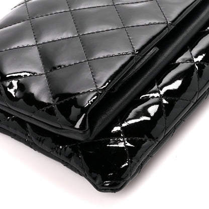 Chanel Patent Calfskin Quilted Beauty CC Clutch Black 10 of 12