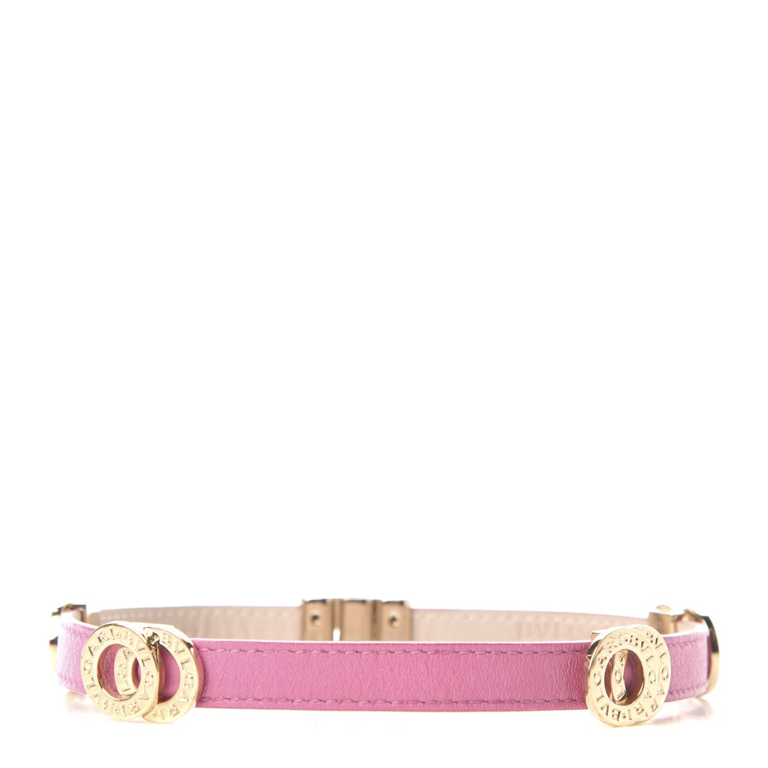 Bulgari Calfskin Double Coil Bracelet Pink 1 of 6